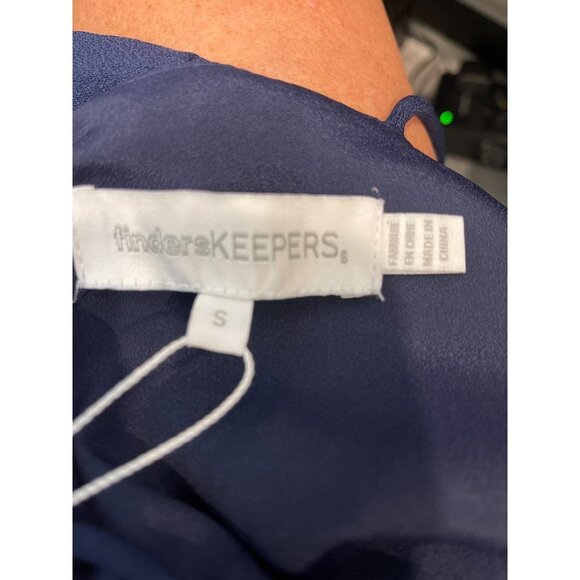 Finders Keepers Crystal Air‎ Jumpsuit Navy Blue Slouchy Size Small NWT NEW $165 - Picture 8 of 15